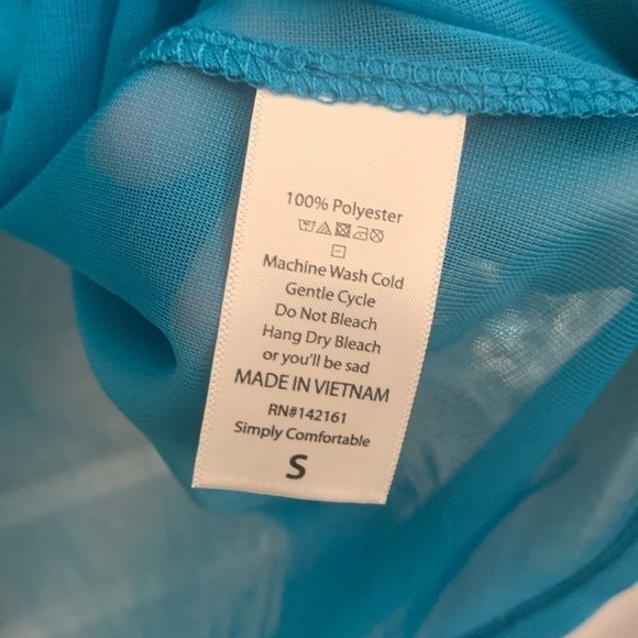 LULAROE Lindsay Sheer Turquoise Kimono Cover NWOT Size S - Picture 6 of 7